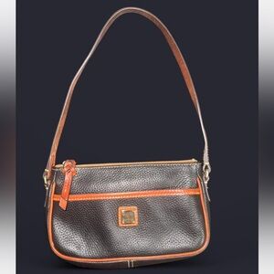 Dooney & Bourke Black/blue and Brown Shoulder Bag